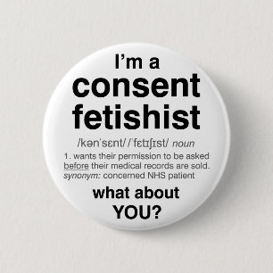 Toestemming Fetishist badge (standaard) Ronde Button 5,7 Cm