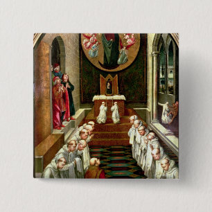 Toestemming van de maagd tot de Gemeenschap Vierkante Button 5,1 Cm