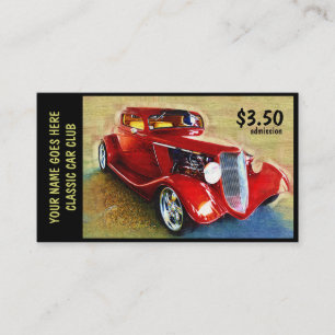 Toestemmingstabel voor klassieke automatische Show Visitekaartje