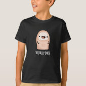Toetally Guy Funny Big Toe Pun Dark BG T-shirt (Voorkant)