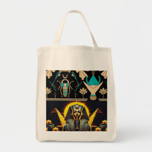 Toetanchamon en piramides Oude Egyptische kunst Tote Bag