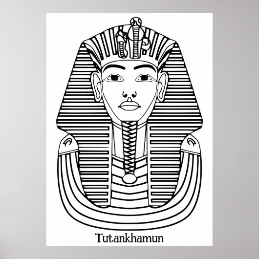 Toetanchamon illustratie poster (Voorkant)
