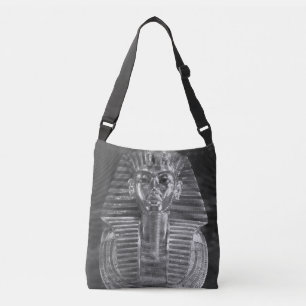 Toetanchamons gezicht in zwart-wit patroon crossbody tas