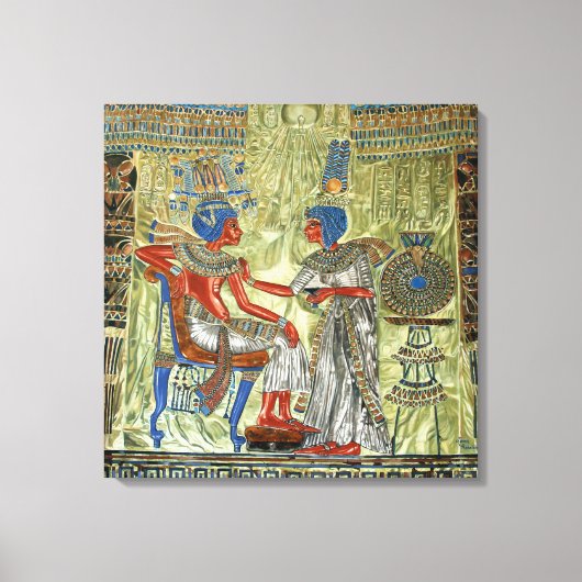 Toetanchamon's Troon Canvas Afdruk (Voorkant)