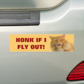 Toeter als er een kat uitvliegt bumpersticker (Op auto)