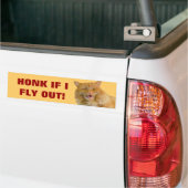 Toeter als er een kat uitvliegt bumpersticker (Op Truck)