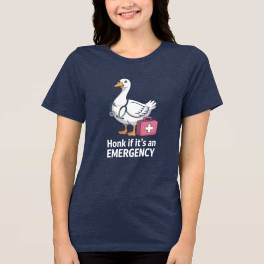 Toeter Als Noodgans Tee Tri-Blend Shirt (Voorkant)