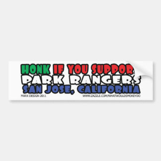 toeter steun parkwachters bumpersticker