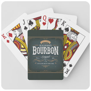 toets ADD NAAM American Bourbon Whiskey Bar Pokerkaarten