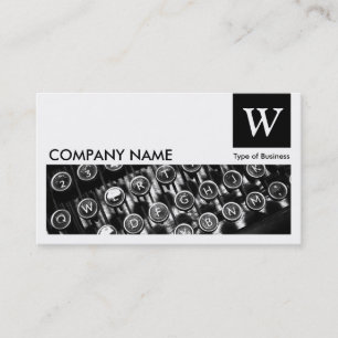 Toetsen van de schrijfmachine - Monogram en paneel Visitekaartje