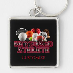 Toetsenbord Athlete Humor Premium Sleutelhanger