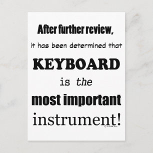 Toetsenbord belangrijkste instrument briefkaart