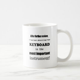Toetsenbord belangrijkste instrument koffiemok