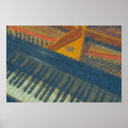 Toetsenbord en pennen 3 Impressionist Poster (Voorkant)
