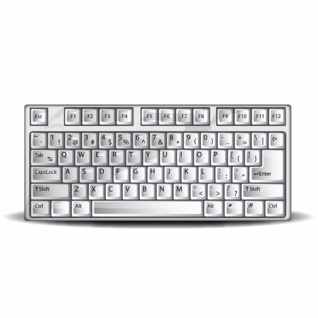 Toetsenbord Fotobeeldje Magneet (Voorkant)