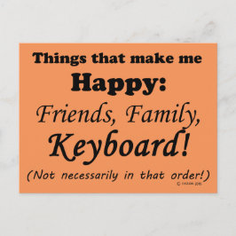 Toetsenbord maakt me gelukkig briefkaart
