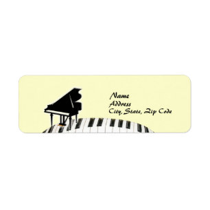 Toetsenbord met Grand Piano-label Etiket