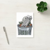 Toetsenbord op afvalbak post-it® notes (Kantoor)
