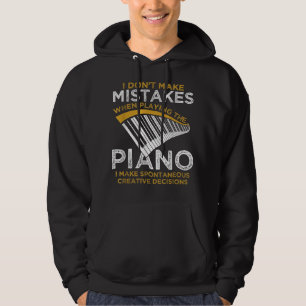 Toetsenbord Pianist geeft muziekmuzikant Piano Hoodie