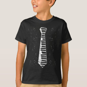 Toetsenbord Piano-Stropdas Musical Notes Pianist T-shirt