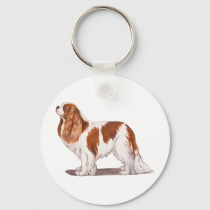 Toetsenbord: Spaniel met kachels van de Cavalier Sleutelhanger