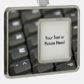 Toetsenbord Verzilverd Kader Ornament (Rechts)
