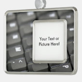 Toetsenbord Verzilverd Kader Ornament (Links)