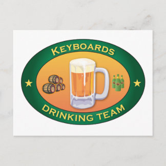 Toetsenborden Drink team Briefkaart