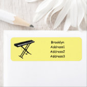 Toetsenbordpianorafbeelding cartoon etiket (Insitu)