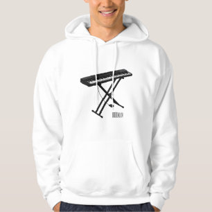 Toetsenbordpianorafbeelding cartoon hoodie