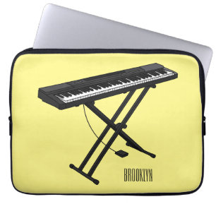 Toetsenbordpianorafbeelding cartoon laptop sleeve