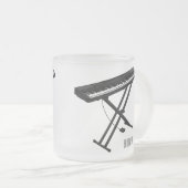 Toetsenbordpianorafbeelding cartoon matglas koffiemok (Voorkant rechts)