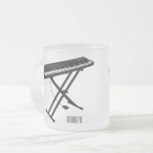 Toetsenbordpianorafbeelding cartoon matglas koffiemok (Voorkant links)