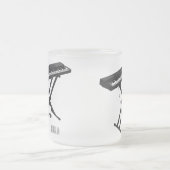 Toetsenbordpianorafbeelding cartoon matglas koffiemok (Center)