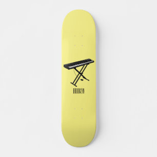 Toetsenbordpianorafbeelding cartoon skateboard