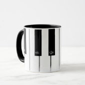 Toetsenbordtoetsen voor piano mok (Voorkant links)