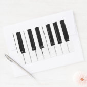 Toetsenbordtoetsen voor piano rechthoekige sticker (Envelop)