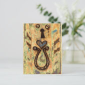 Toetsengat en hart briefkaart (Staand voorkant)