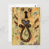 Toetsengat en hart briefkaart (Voorkant / Achterkant)