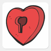 Toetsengat Vierkante Sticker (Voorkant)