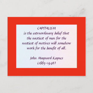TOETSENNEN OP CAPITALISME briefkaart
