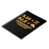 Toeval denk ik niet taart pi dag Wiskunde Notitieboek (Linkerzijde)