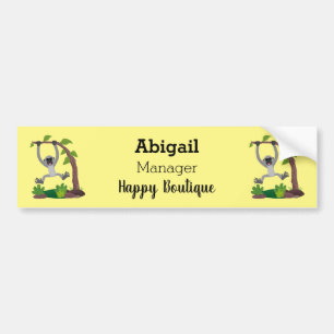 Toevallige afbeelding van de gibbon-cartoon bumpersticker