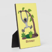 Toevallige afbeelding van de gibbon-cartoon fotoplaat (Zijkant)