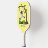 Toevallige afbeelding van de gibbon-cartoon pickleball paddle (Links)