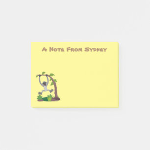 Toevallige afbeelding van de gibbon-cartoon post-it® notes