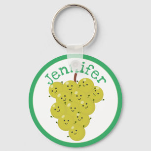 Toevallige druiven cartoon illustratie sleutelhanger