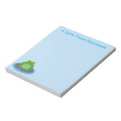 Toevallige groene kikker cartoon illustratie notitieblok (Gedraaid)