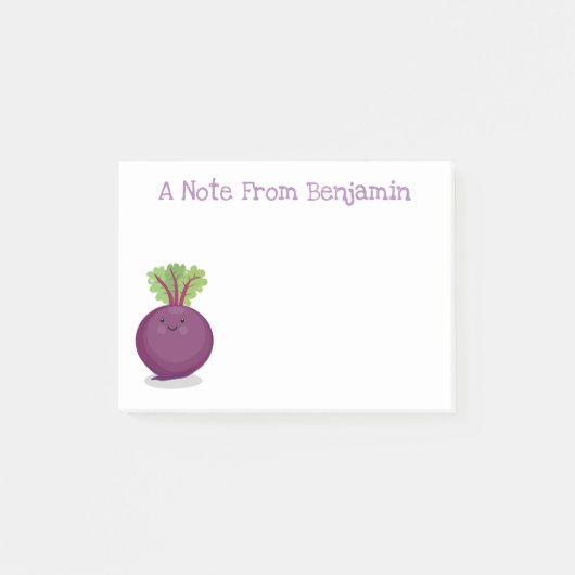 Toevallige illustratie van de paarse bietenteelt post-it® notes (Voorkant)