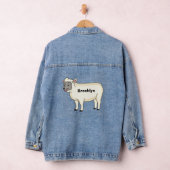 Toevallige schaapse cartoon denim jacket (Hangar)